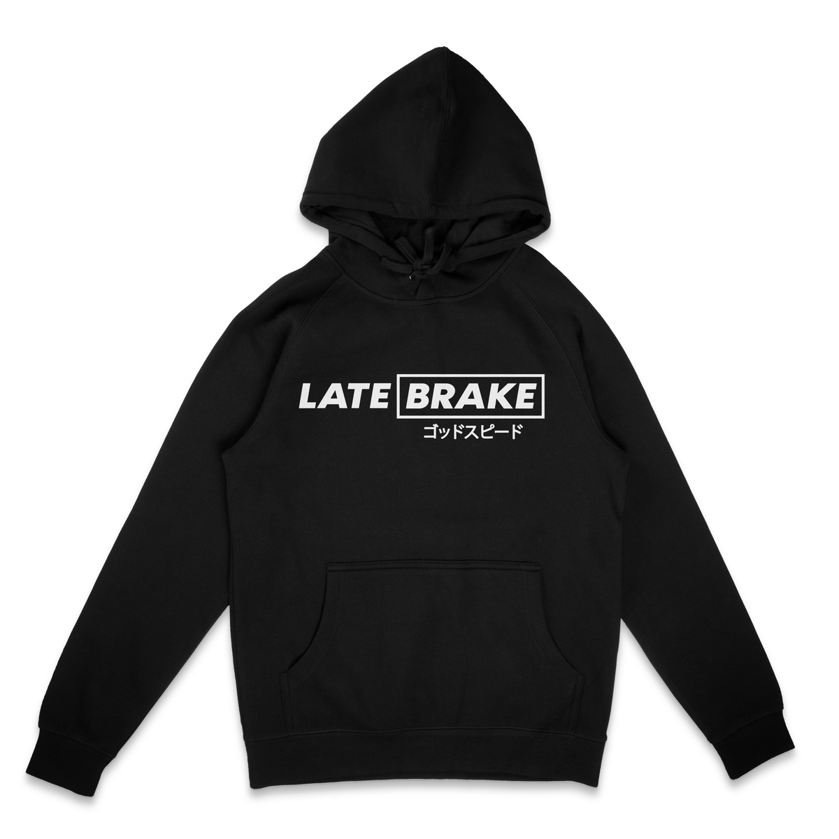 Late Brake Mens OG JPN Basic Heavyweight Hoodie Black