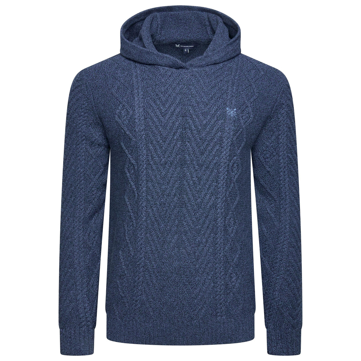 Crew Clothing Company Men's Cable Knit Pullover Hoodie, Regular Fit
