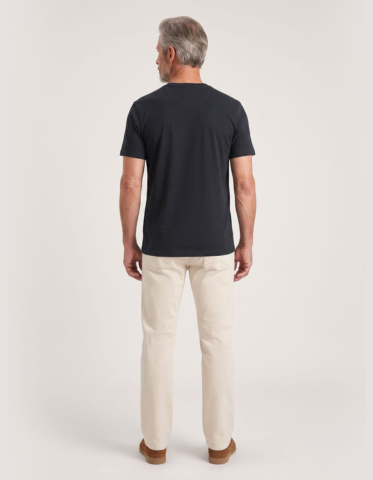 Brian Oak Men's Black Supima Cotton T-Shirt with Smart Fit and Soft Feel