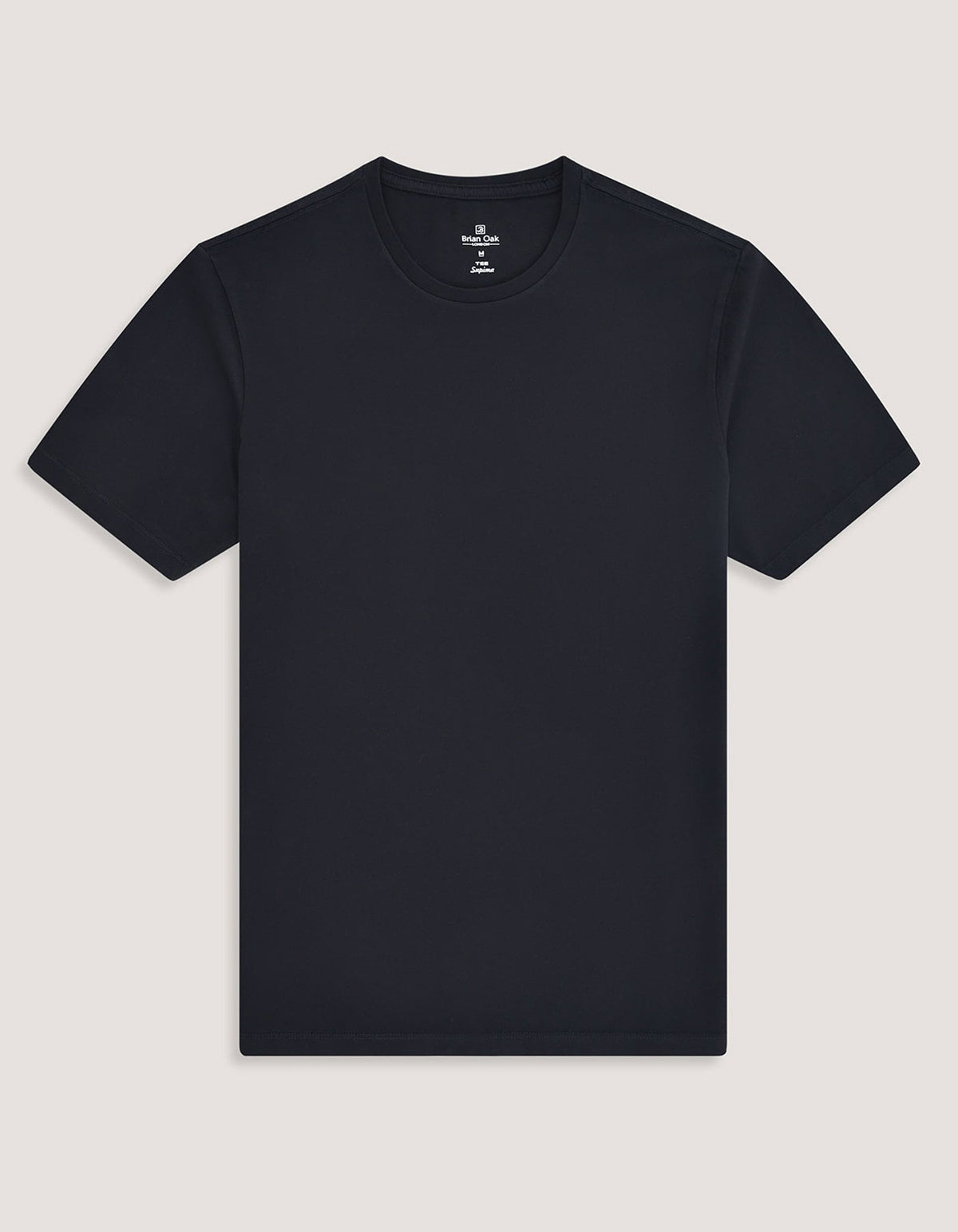 Brian Oak Men's Black Supima Cotton T-Shirt with Smart Fit and Soft Feel