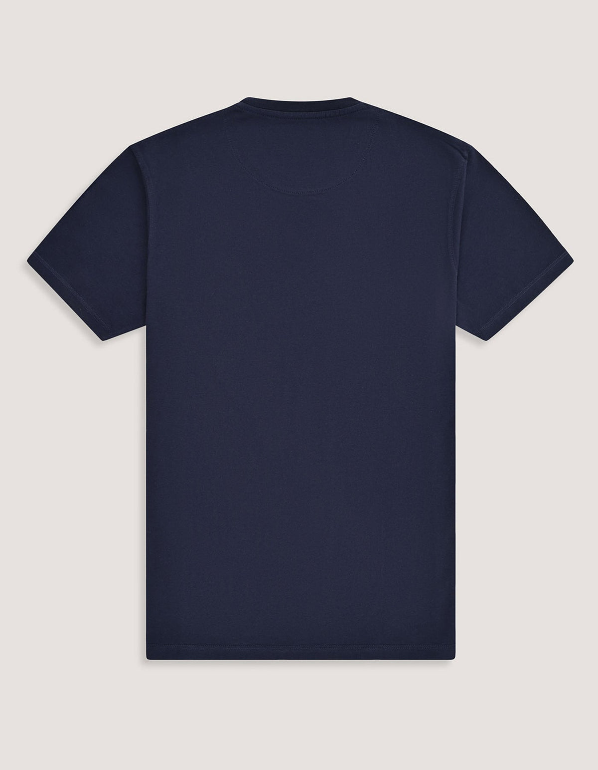 Brian Oak Unisex Navy Plain 100% Cotton Round Neck T-Shirt with Smart Fit