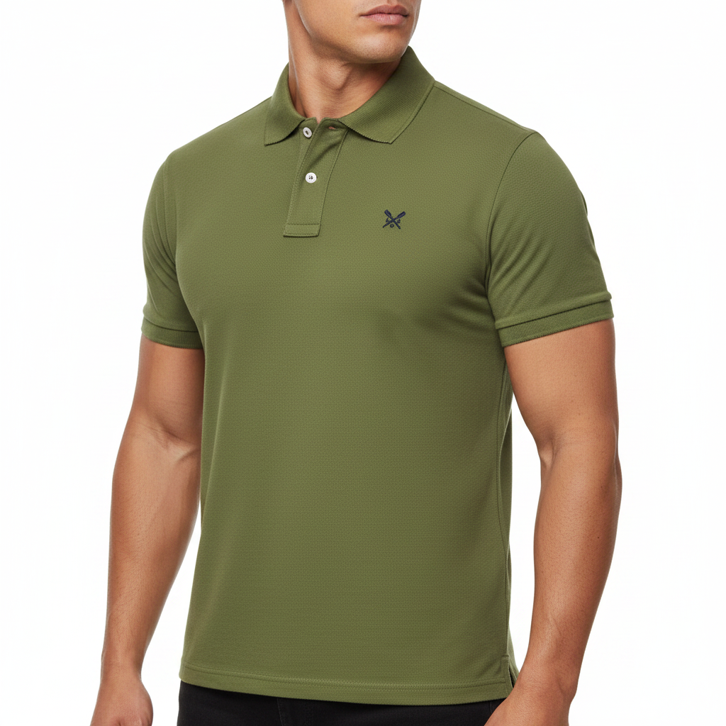 Crew Clothing Men's Melbury 100% Cotton Regular Fit Short Sleeve Polo Shirt
