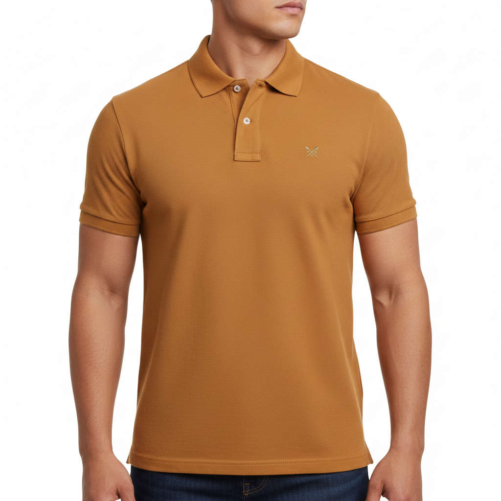 Crew Clothing Men's Melbury 100% Cotton Regular Fit Short Sleeve Polo Shirt