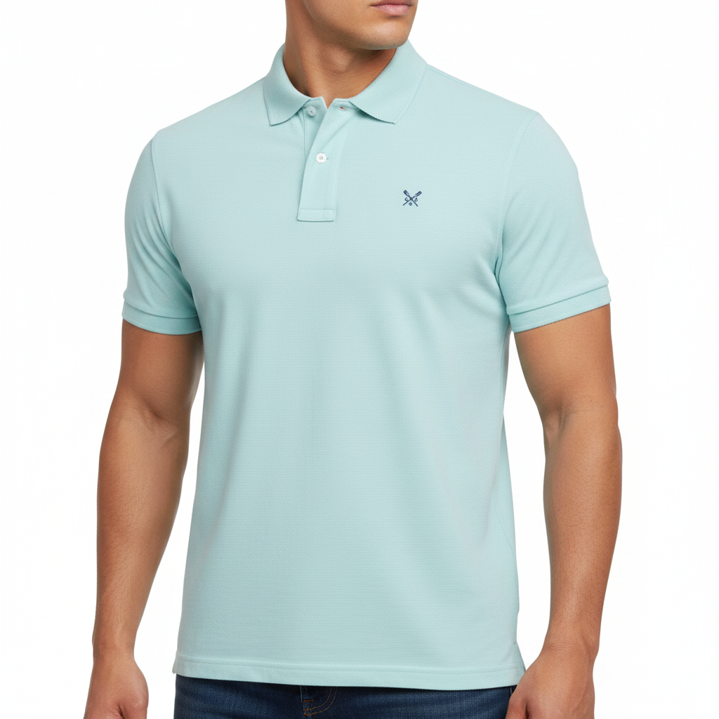 Crew Clothing Men's Melbury 100% Cotton Regular Fit Short Sleeve Polo Shirt