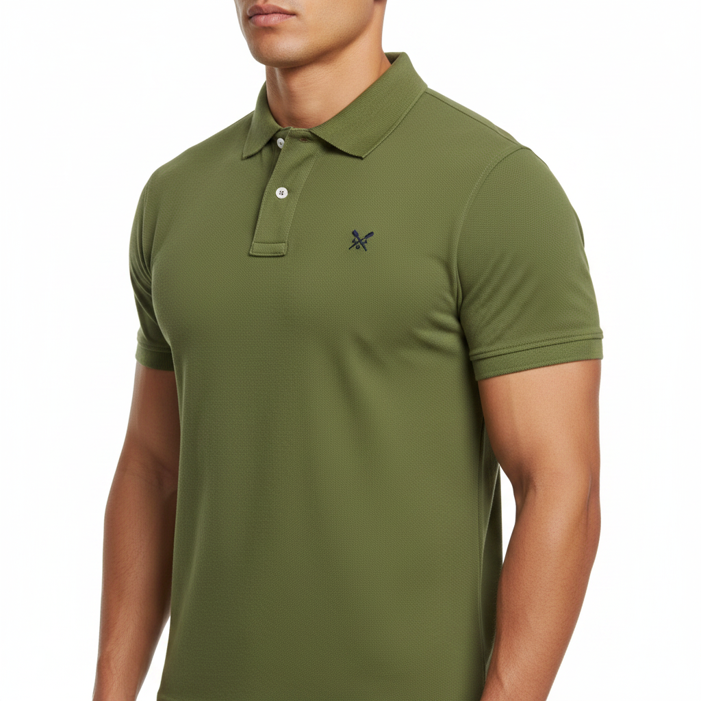 Crew Clothing Men's Melbury 100% Cotton Regular Fit Short Sleeve Polo Shirt