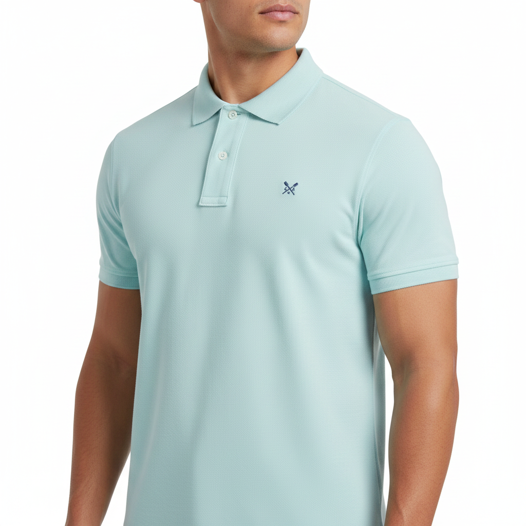 Crew Clothing Men's Melbury 100% Cotton Regular Fit Short Sleeve Polo Shirt