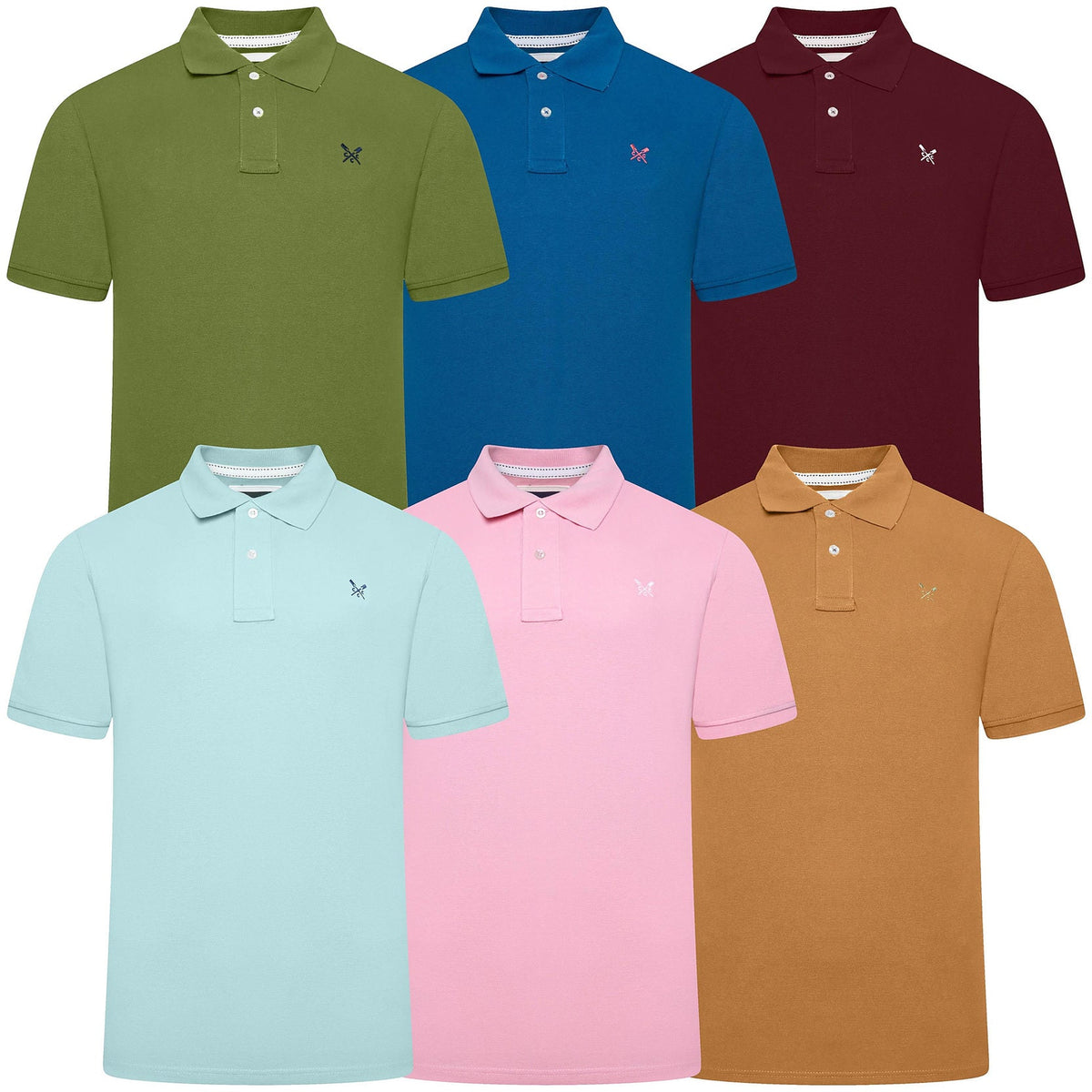 Crew Clothing Men's Melbury 100% Cotton Regular Fit Short Sleeve Polo Shirt