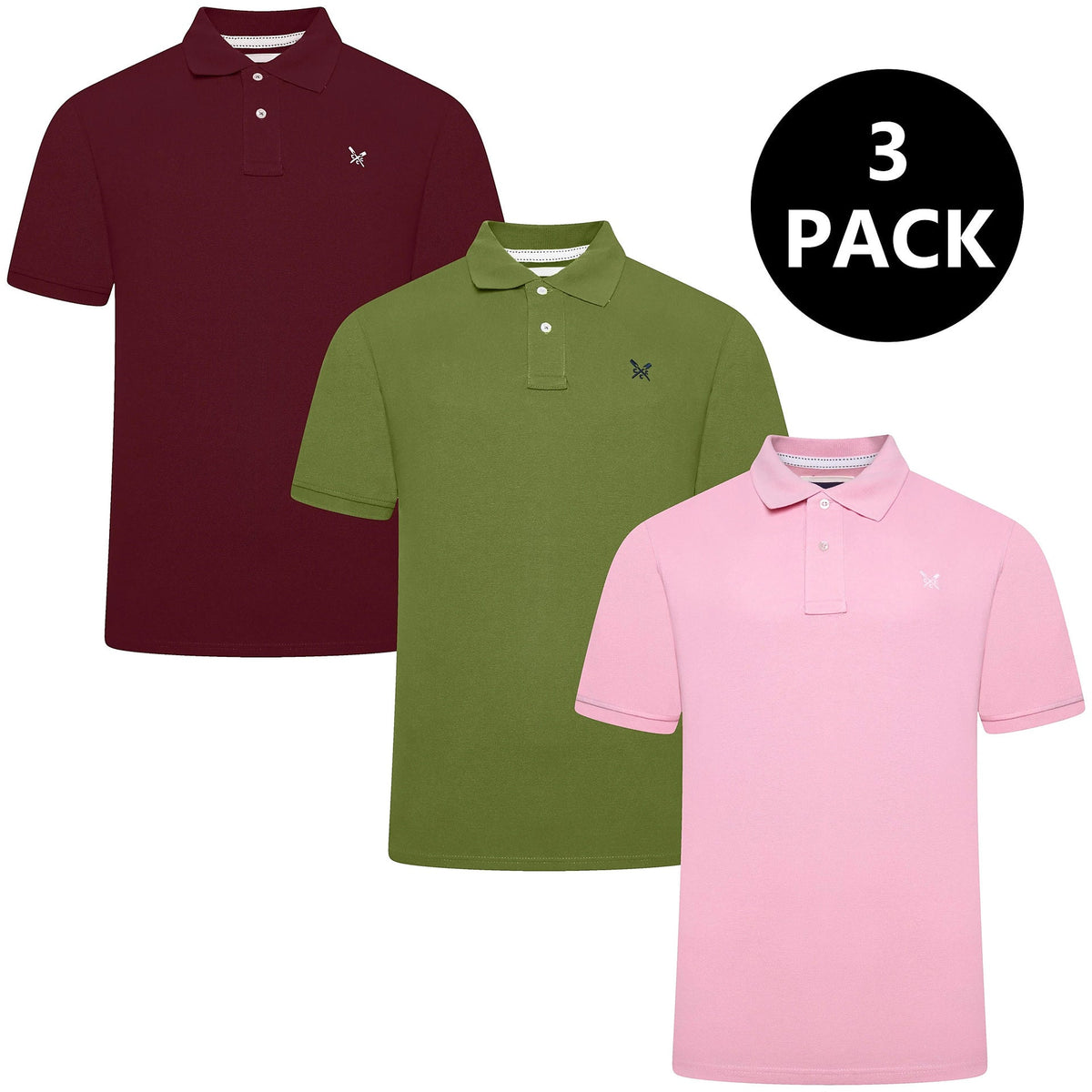 Crew Clothing Men's Melbury 100% Cotton Regular Fit Short Sleeve Polo Shirt