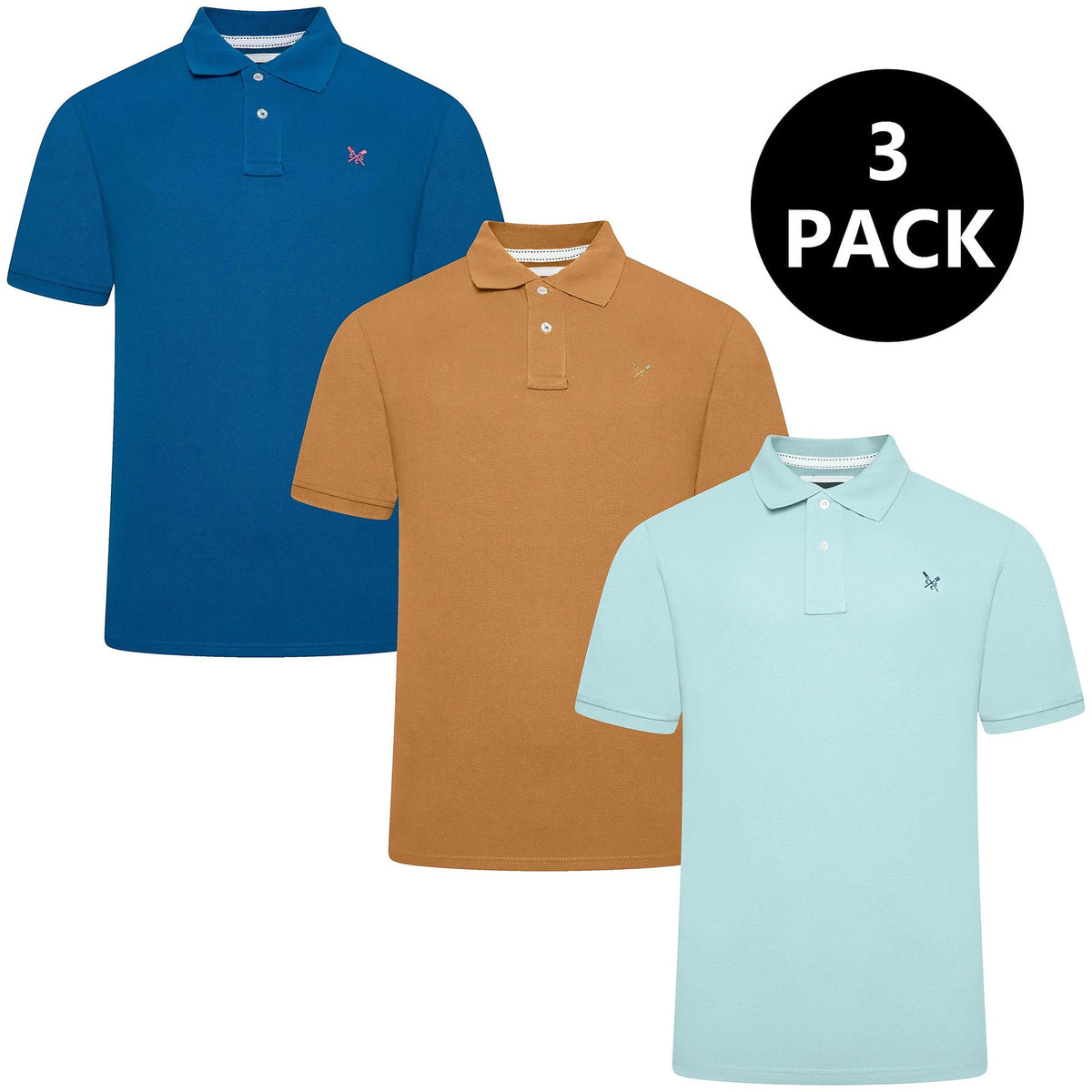 Crew Clothing Men's Melbury 100% Cotton Regular Fit Short Sleeve Polo Shirt