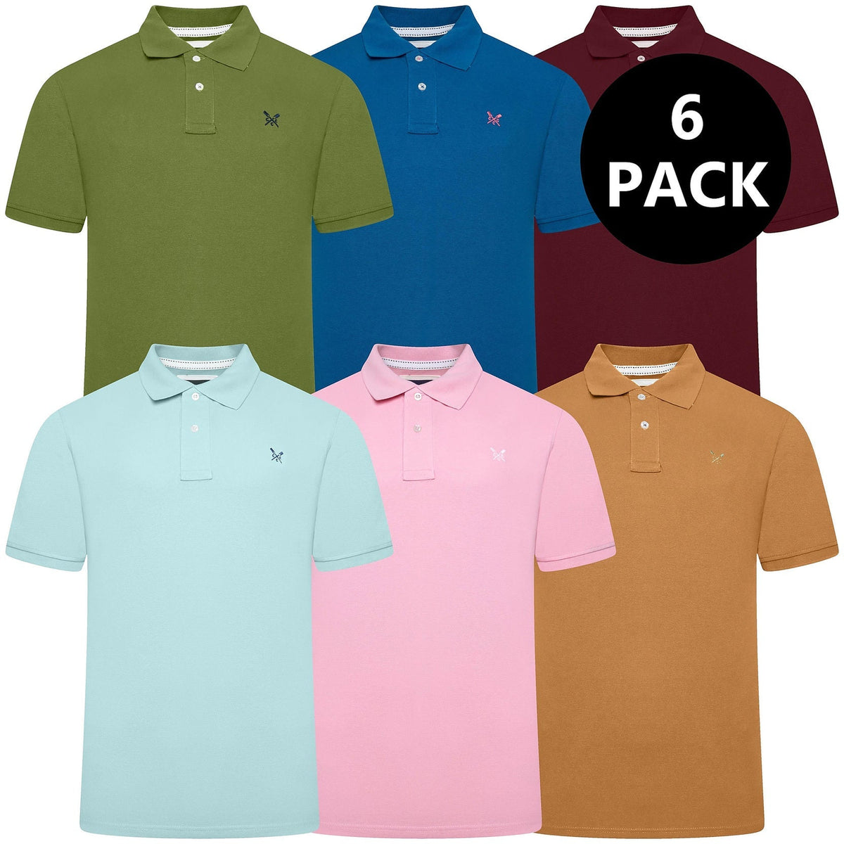 Crew Clothing Men's Melbury 100% Cotton Regular Fit Short Sleeve Polo Shirt