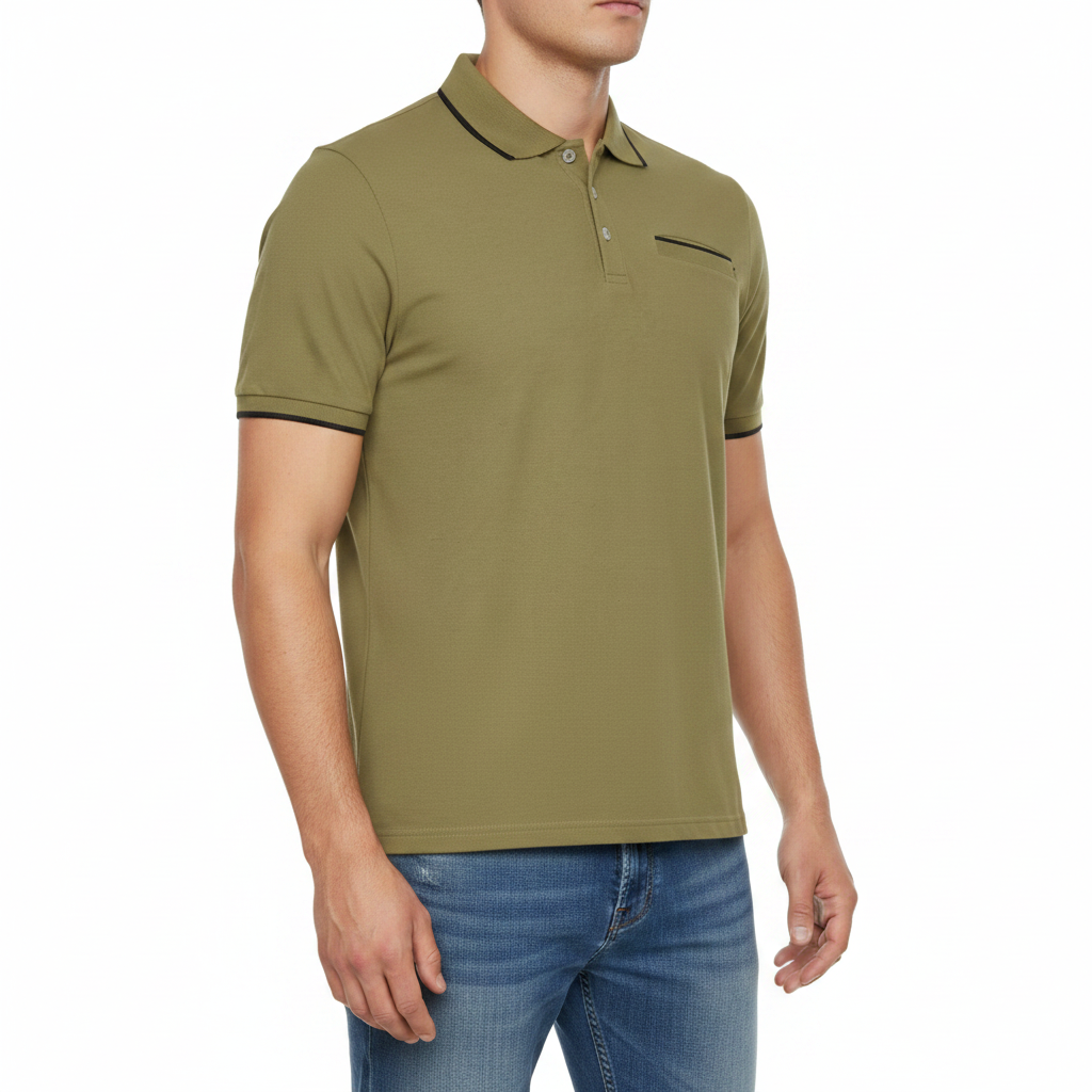 Evryone Mens Cotton Contrast Tipped Polo Shirt Short Sleeve S-2XL 6 Colours