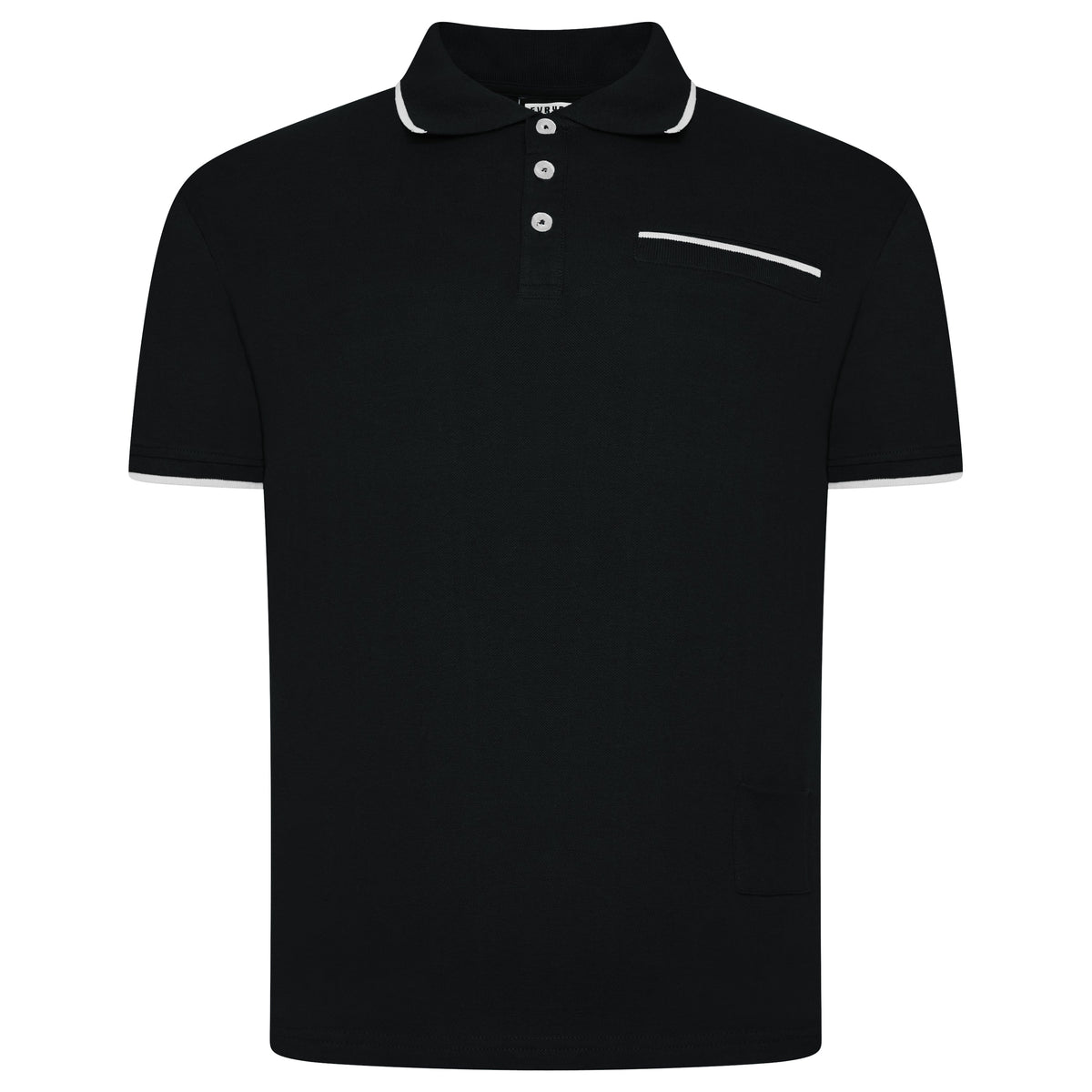 Evryone Mens Cotton Contrast Tipped Polo Shirt Short Sleeve S-2XL 6 Colours