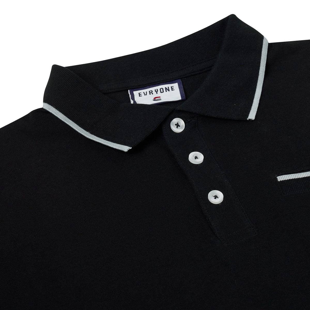 Evryone Mens Cotton Contrast Tipped Polo Shirt Short Sleeve S-2XL 6 Colours