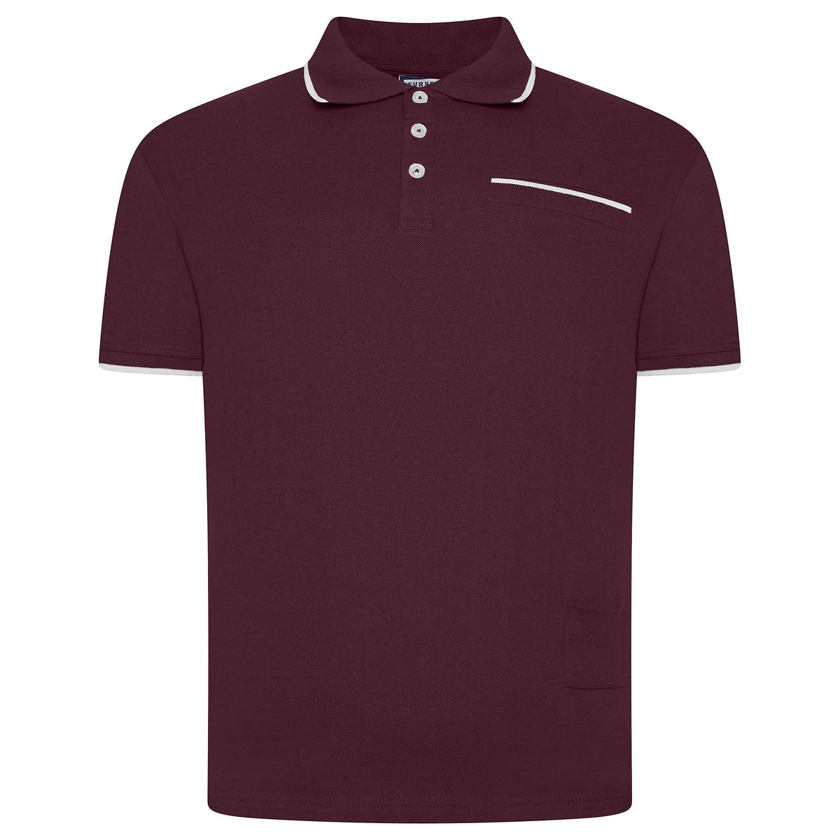 Evryone Mens Cotton Contrast Tipped Polo Shirt Short Sleeve S-2XL 6 Colours