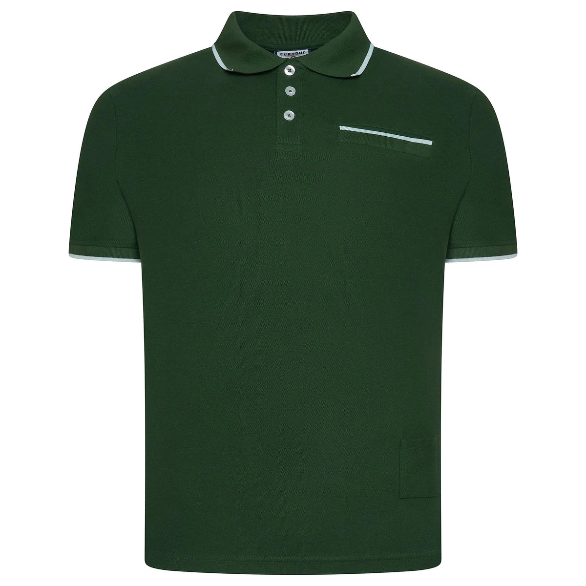 Evryone Mens Cotton Contrast Tipped Polo Shirt Short Sleeve S-2XL 6 Colours