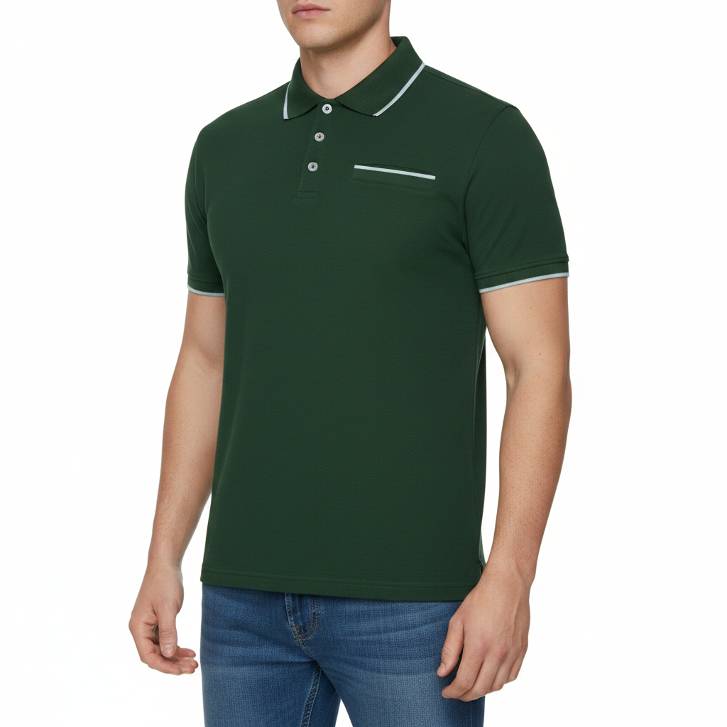 Evryone Mens Cotton Contrast Tipped Polo Shirt Short Sleeve S-2XL 6 Colours