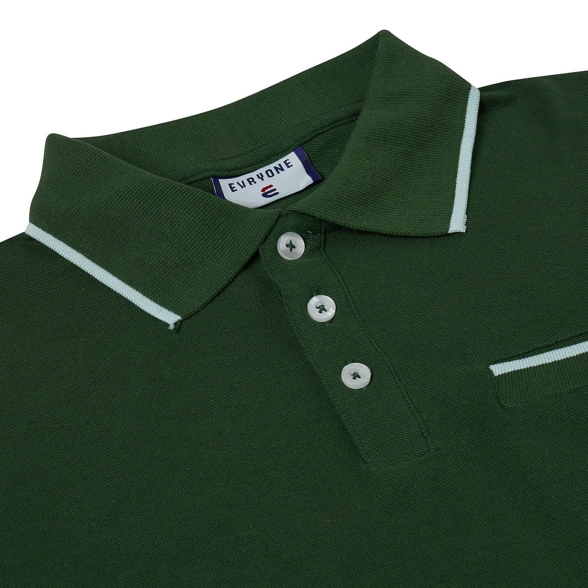 Evryone Mens Cotton Contrast Tipped Polo Shirt Short Sleeve S-2XL 6 Colours