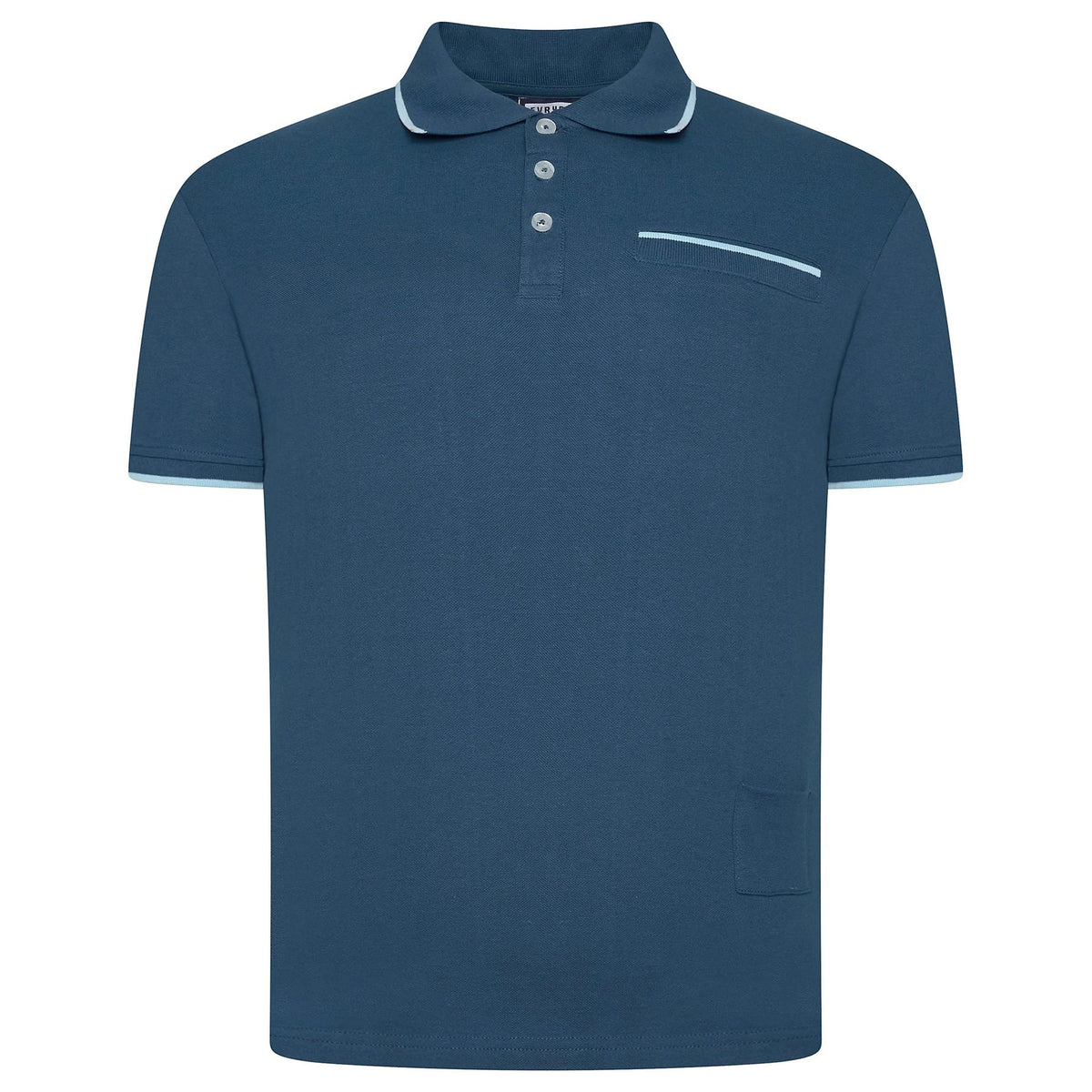 Evryone Mens Cotton Contrast Tipped Polo Shirt Short Sleeve S-2XL 6 Colours