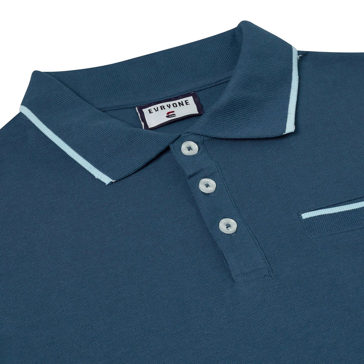 Evryone Mens Cotton Contrast Tipped Polo Shirt Short Sleeve S-2XL 6 Colours