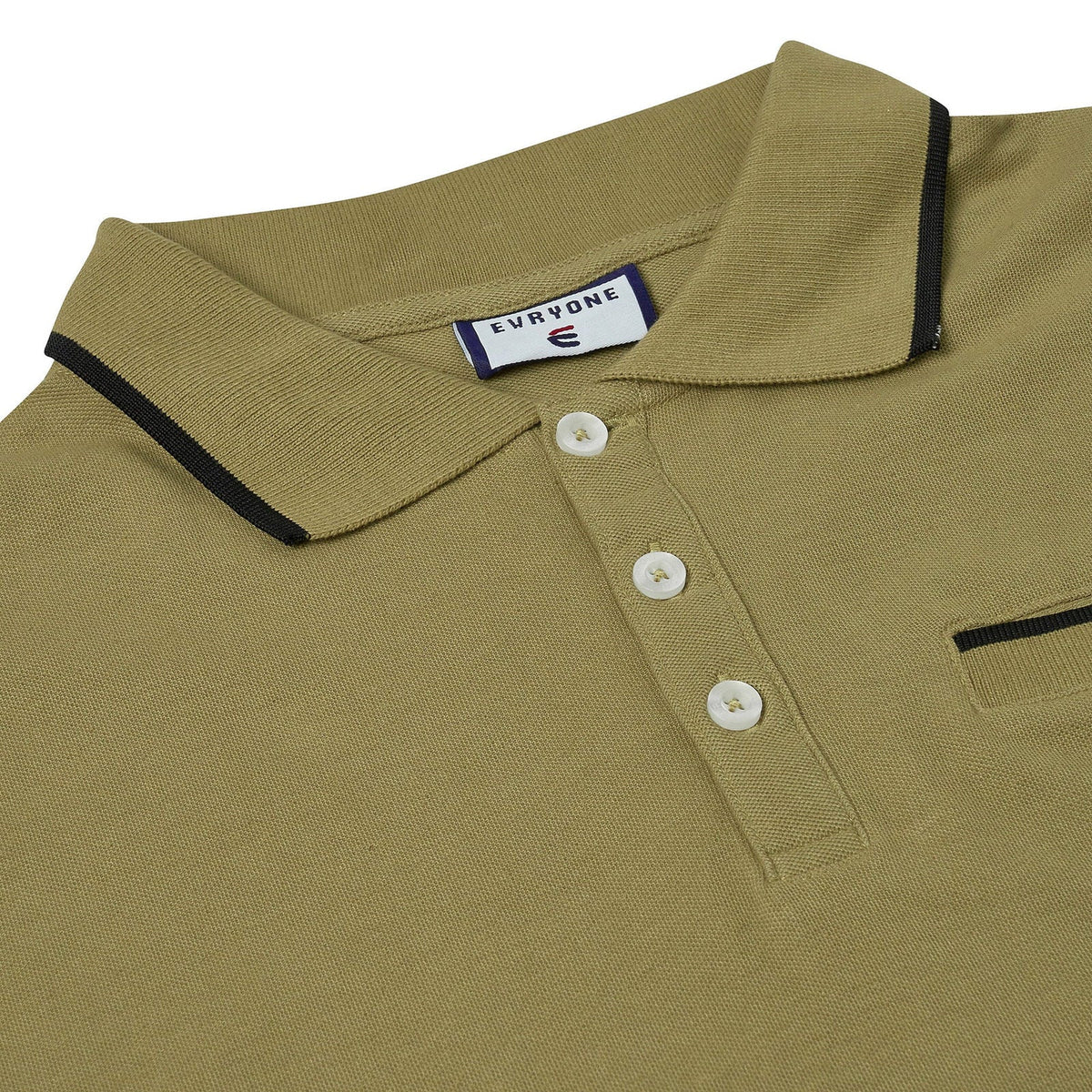Evryone Mens Cotton Contrast Tipped Polo Shirt Short Sleeve S-2XL 6 Colours