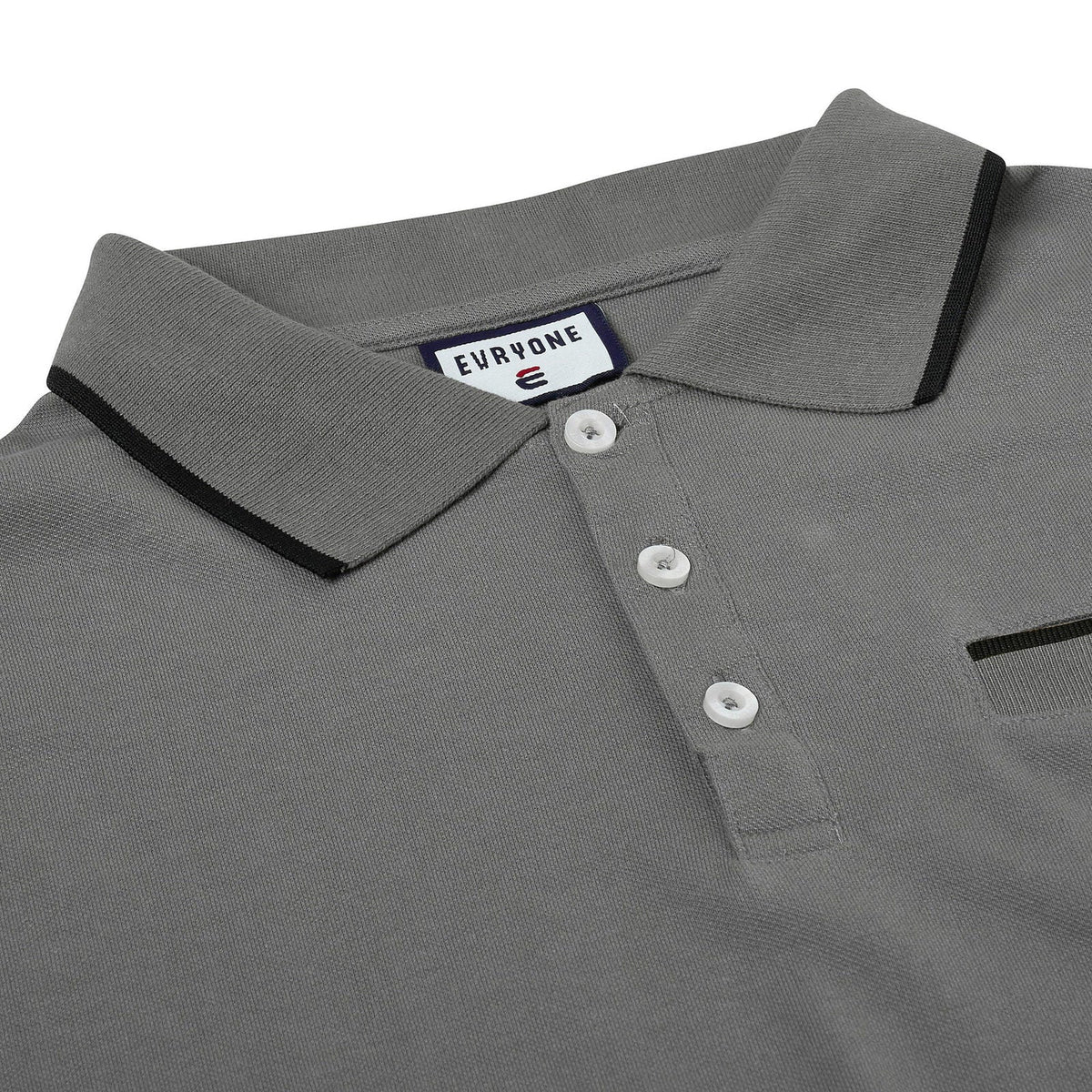 Evryone Mens Cotton Contrast Tipped Polo Shirt Short Sleeve S-2XL 6 Colours