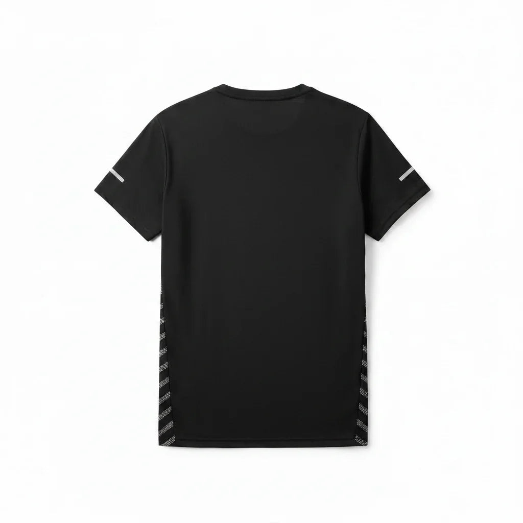 Mens Ice Silk Running T-Shirt | Quick Dry Breathable Reflective Gym Top
