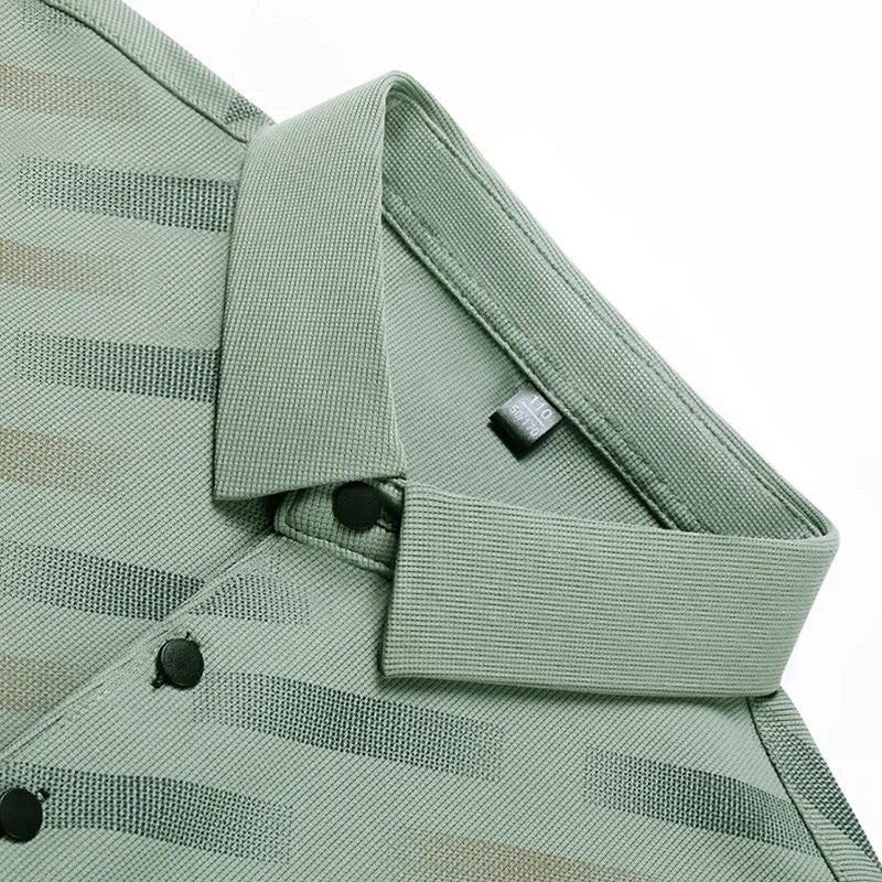 Mens Printed Polo Shirt Short Sleeve Contrast Summer Casual Top S-4XL