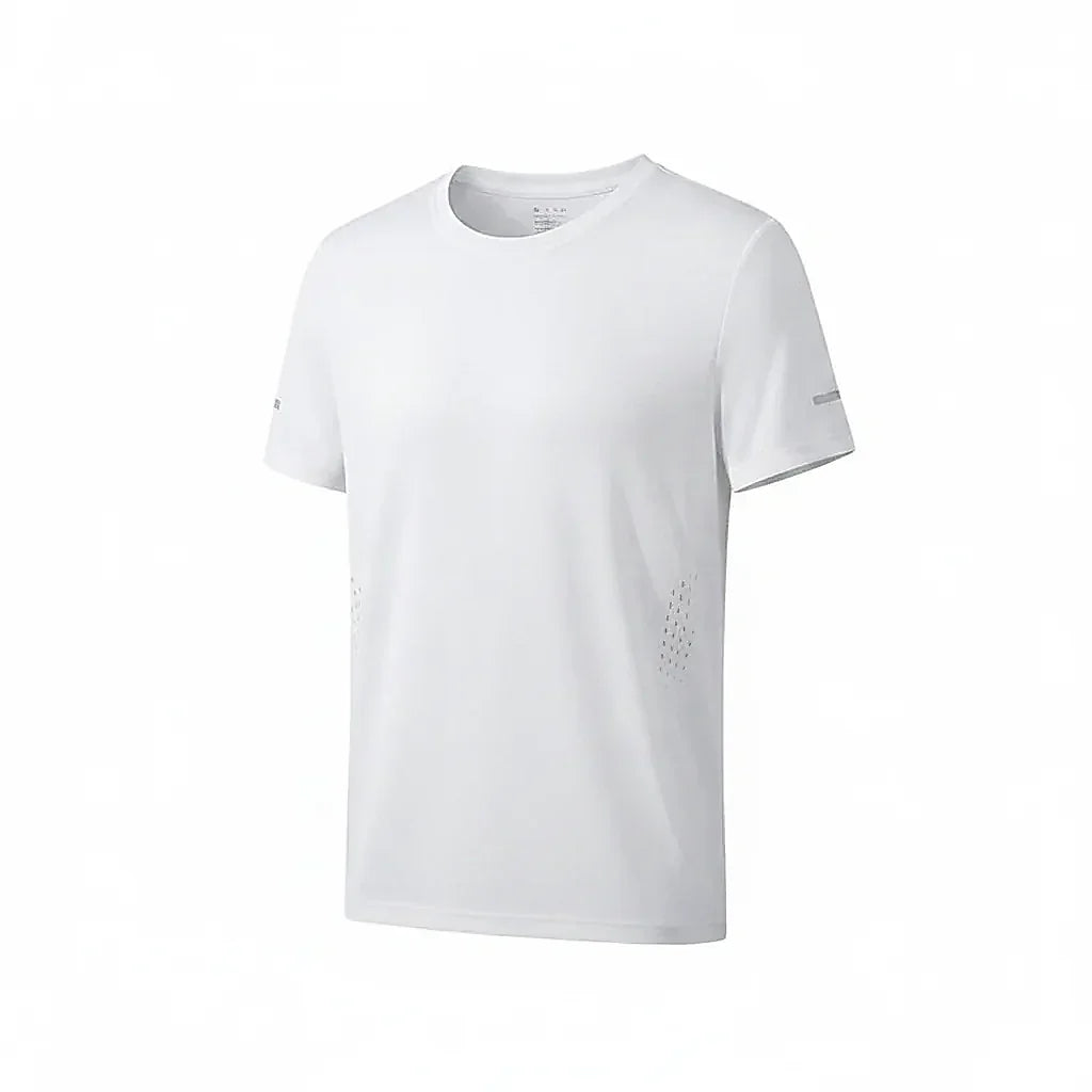 Mens Quick Dry Hiking T-Shirt Breathable Summer Sports Tee Polyester Gym