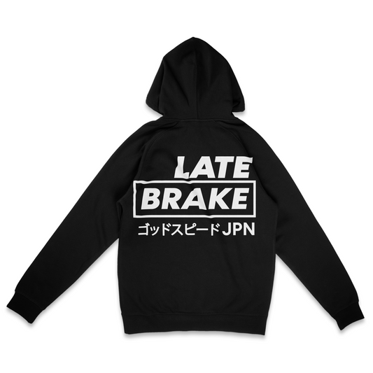 Late Brake Mens OG JPN Basic Heavyweight Hoodie Black