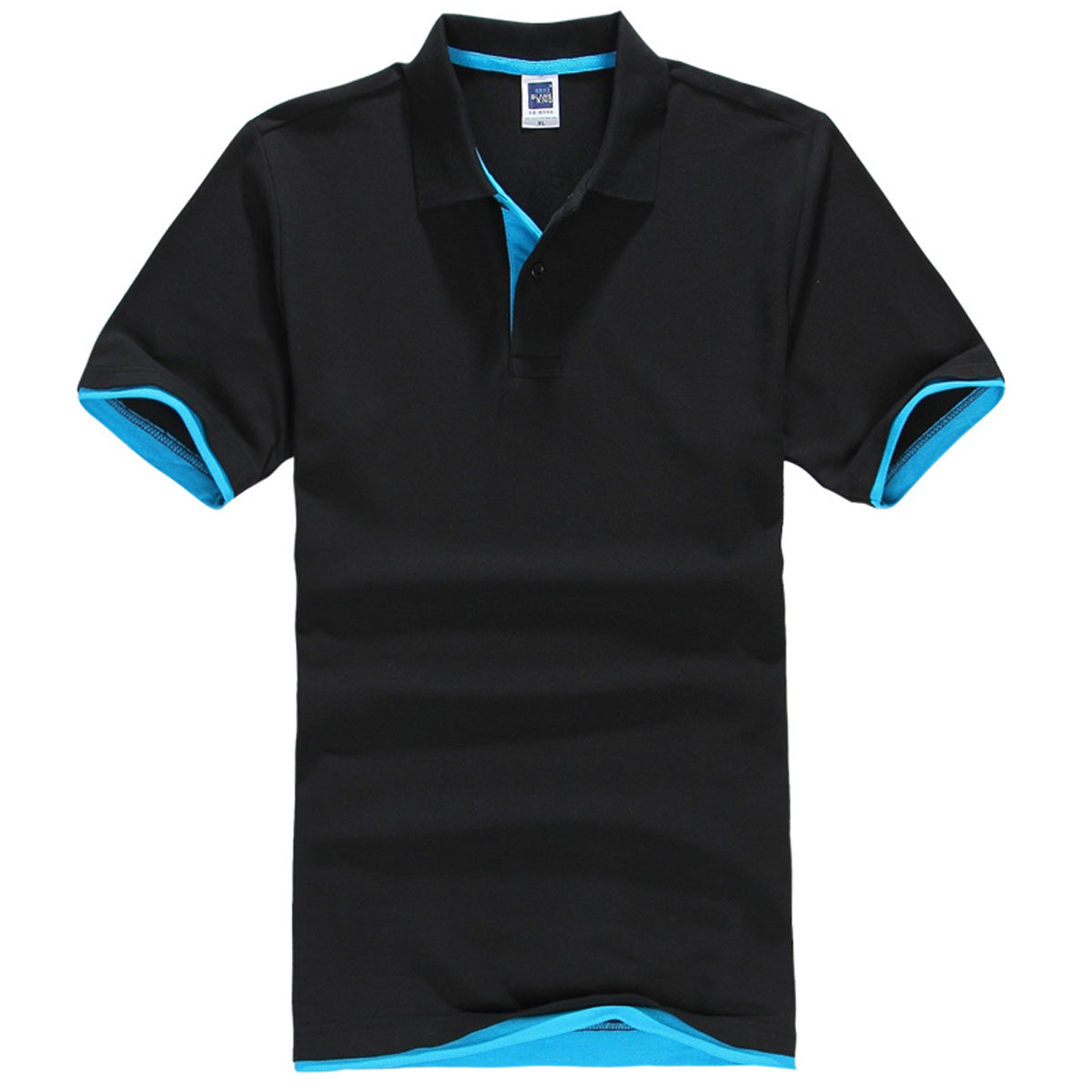 QHA Men's Unisex Piqué Polo Shirt Cotton Blend Contrast Collar 11 Colours S–2XL