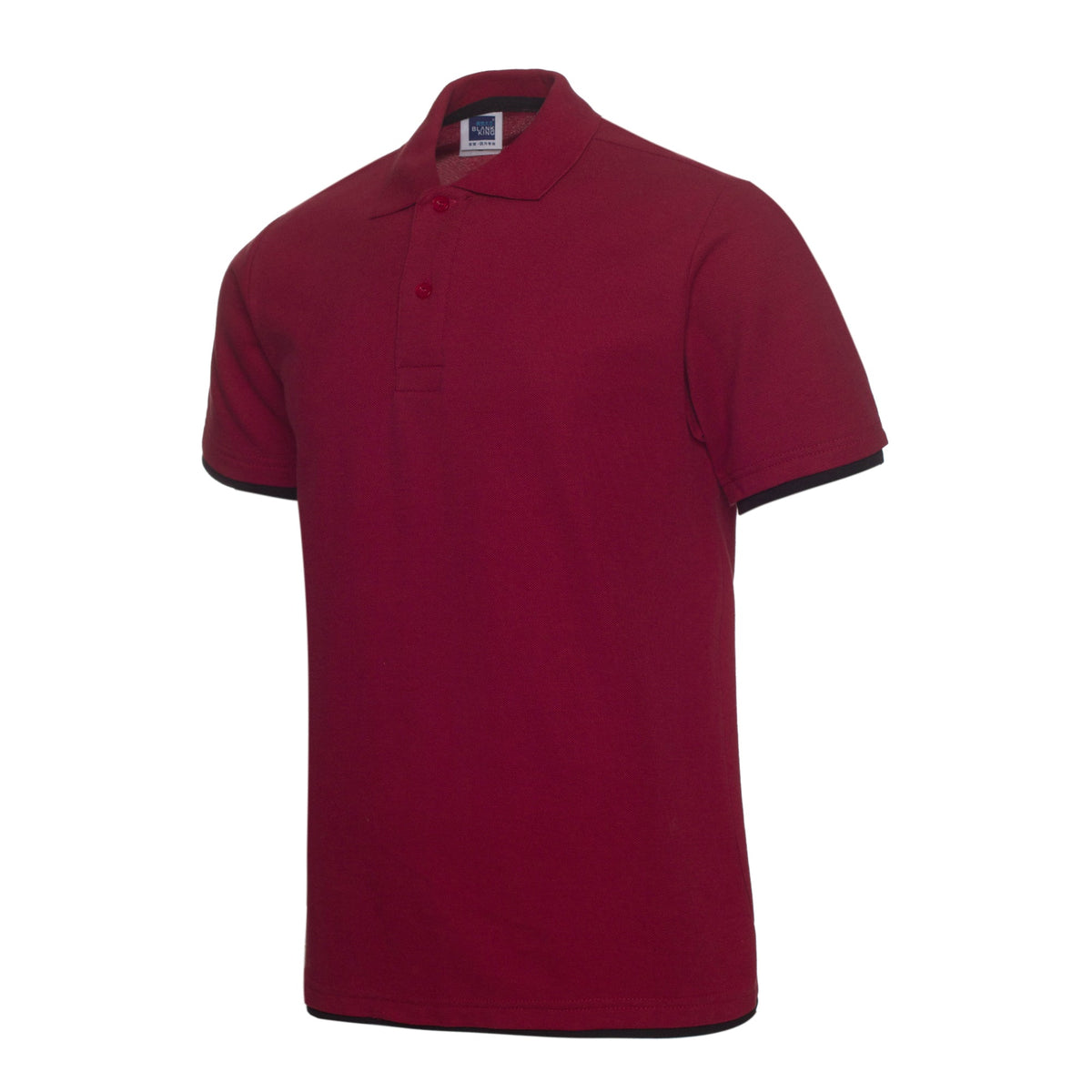 QHA Men's Unisex Piqué Polo Shirt Cotton Blend Contrast Collar 11 Colours S–2XL