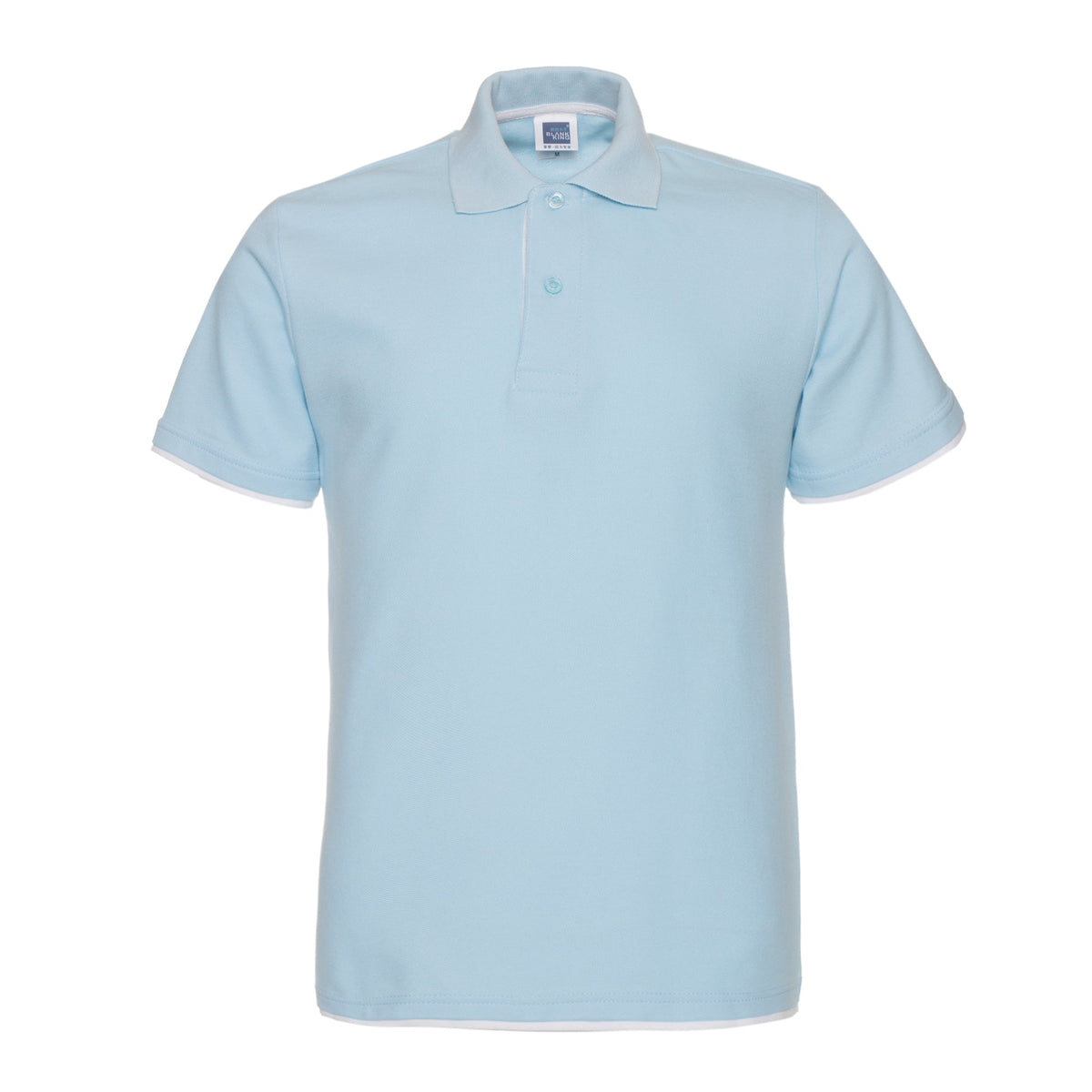 QHA Men's Unisex Piqué Polo Shirt Cotton Blend Contrast Collar 11 Colours S–2XL