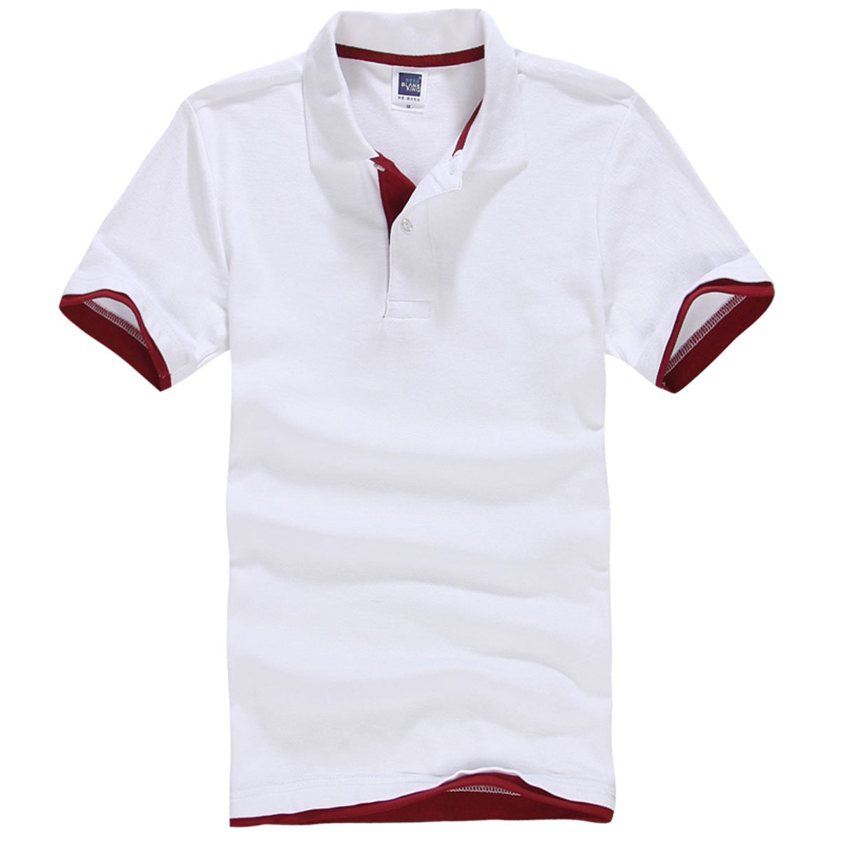 QHA Men's Unisex Piqué Polo Shirt Cotton Blend Contrast Collar 11 Colours S–2XL