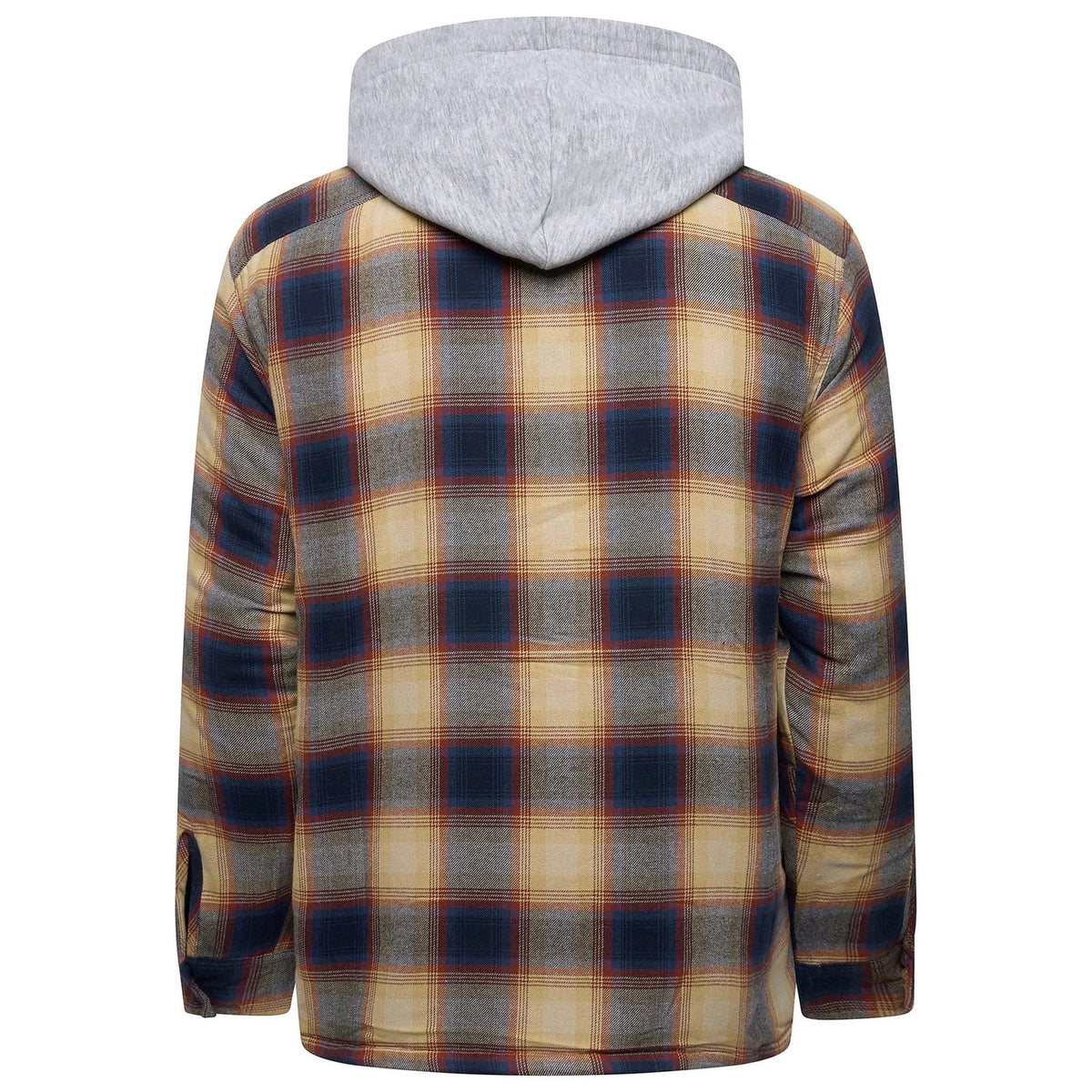 Wrangler Men's Hooded Padded Flannel Shacket Check Shirt Jacket M-3XL